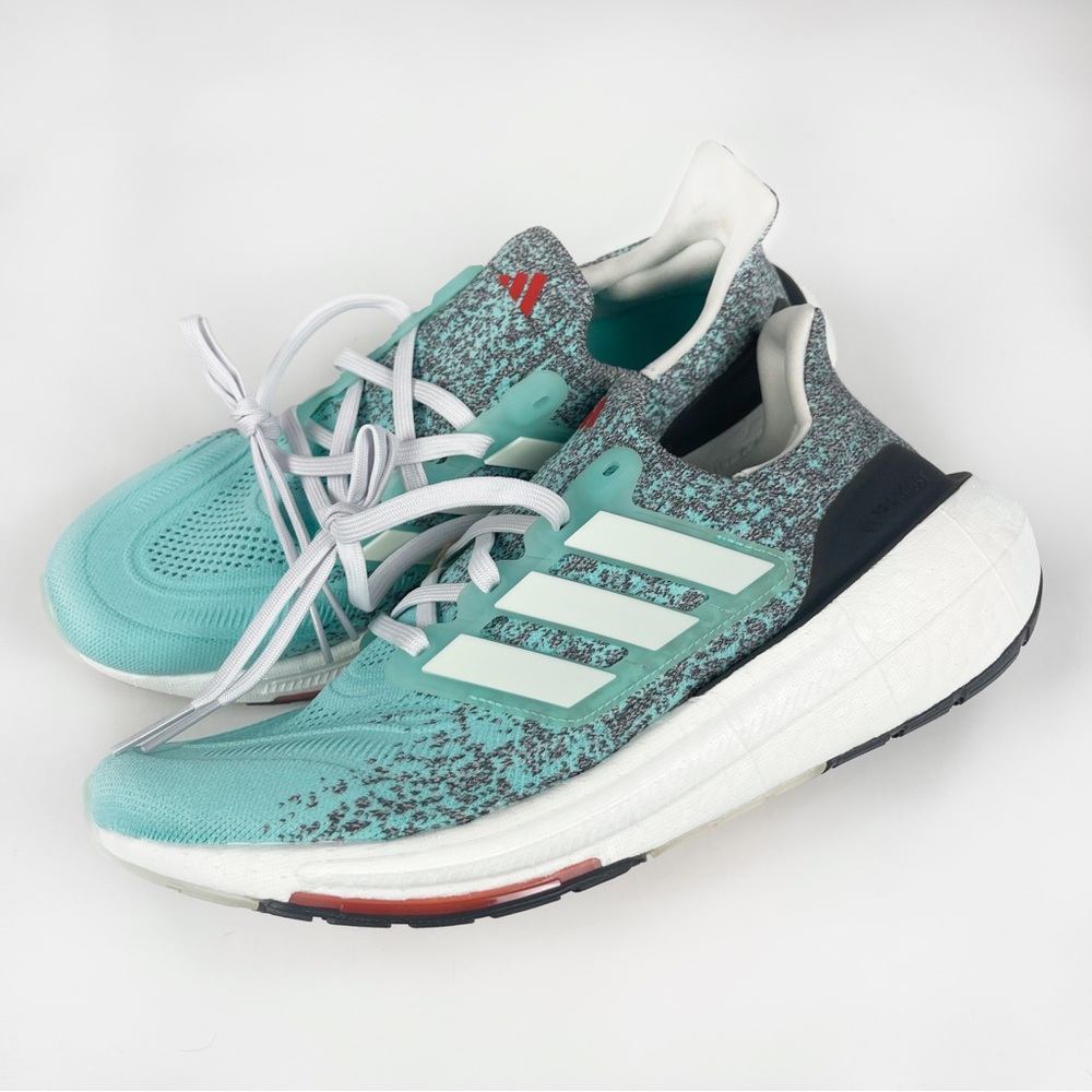 Adidas Ultraboost Light Flash Aqua Bright Red Athletic Shoes Women’s sz 11